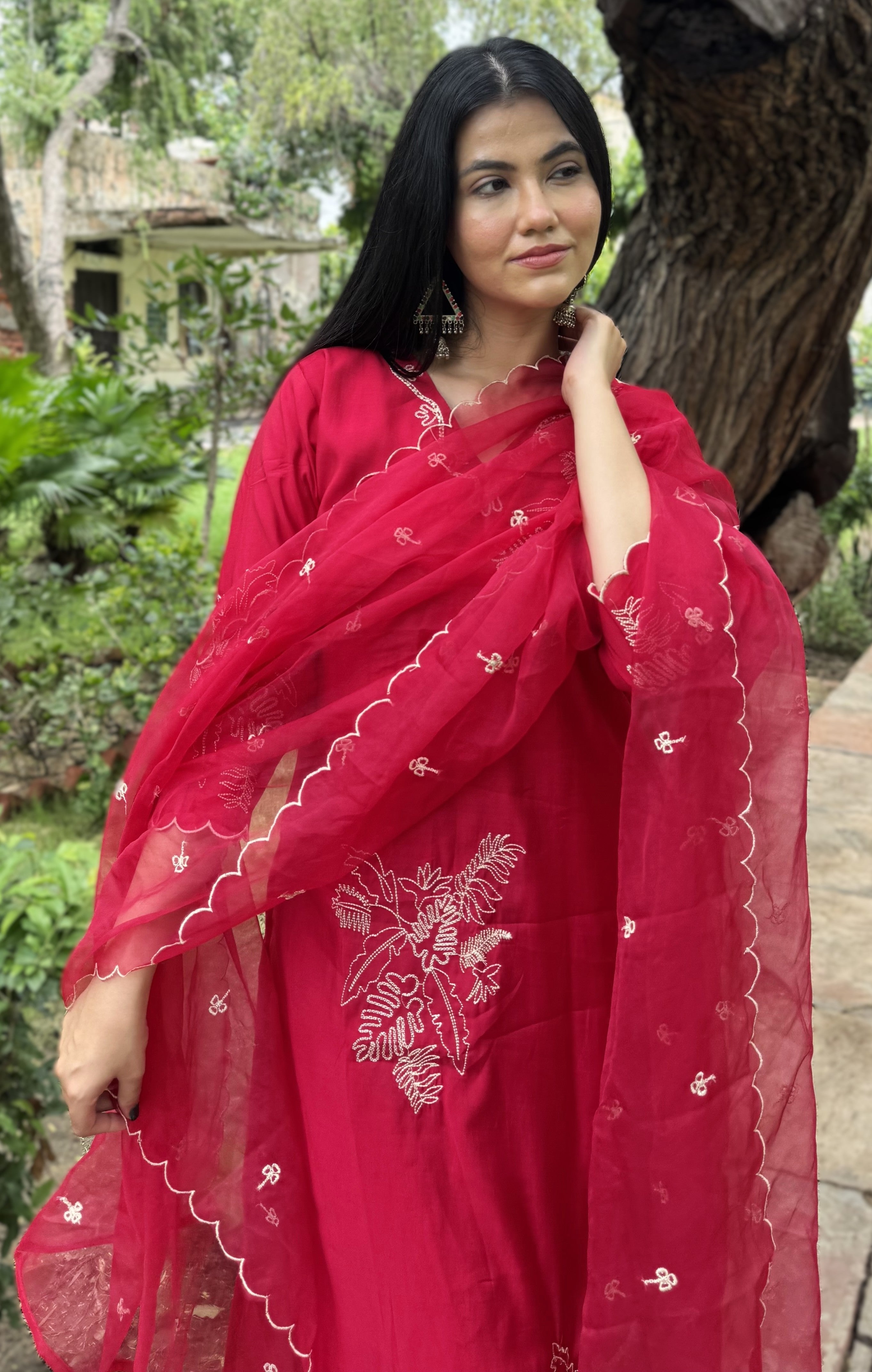 kammo hot pink indian suit set
