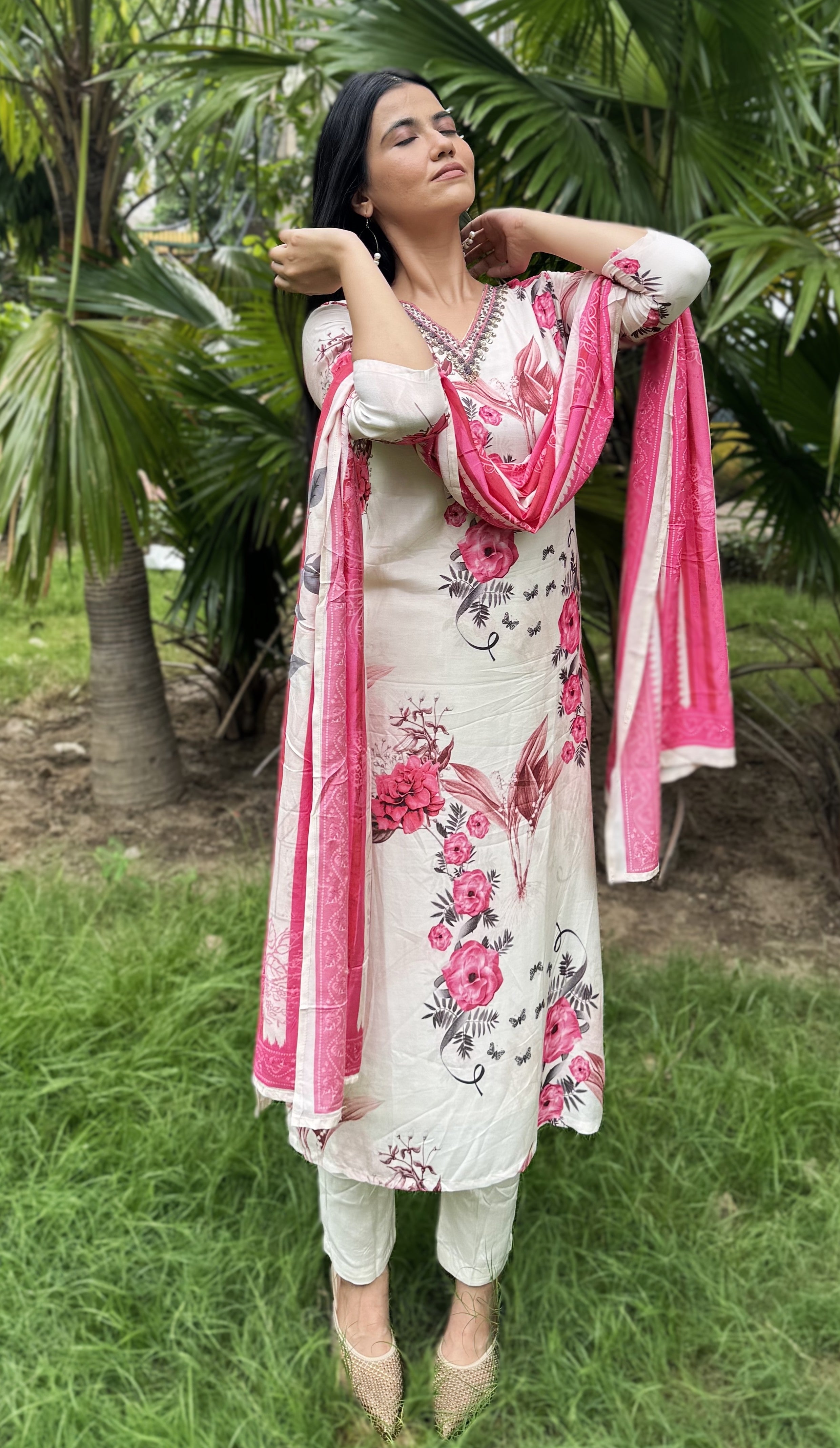 kammo floral indian suit set