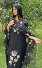 kammo black suit set